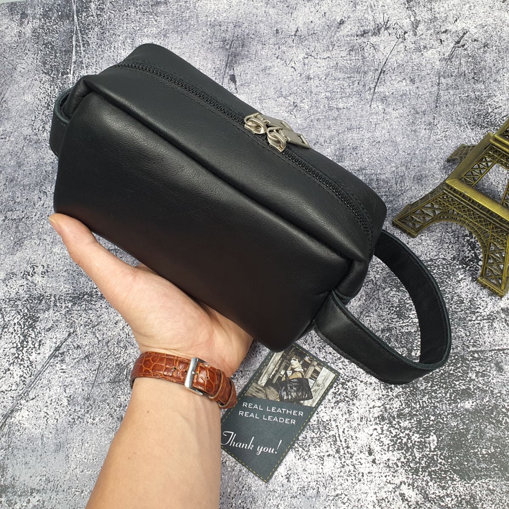 Clutch nam da thật, Túi golf nam da bò thật CL146VB  - 100% da thật, BH 3 năm