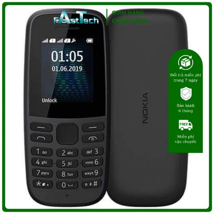 Điện thoại Nokia 105 2sim bản đẹp 2019 full box mới 100%
