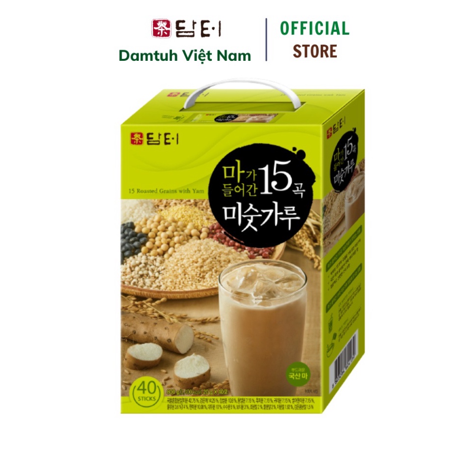 Bột Ngũ Cốc 15 Loại Hạt Damtuh Hàn Quốc - Hộp 40 Gói - Korean Store