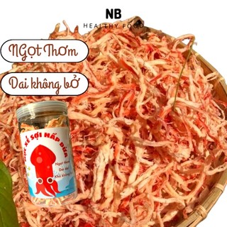 Mực xé sợi hấp nước dừa khô mực hấp nước dừa nb healthy food hộp 250g