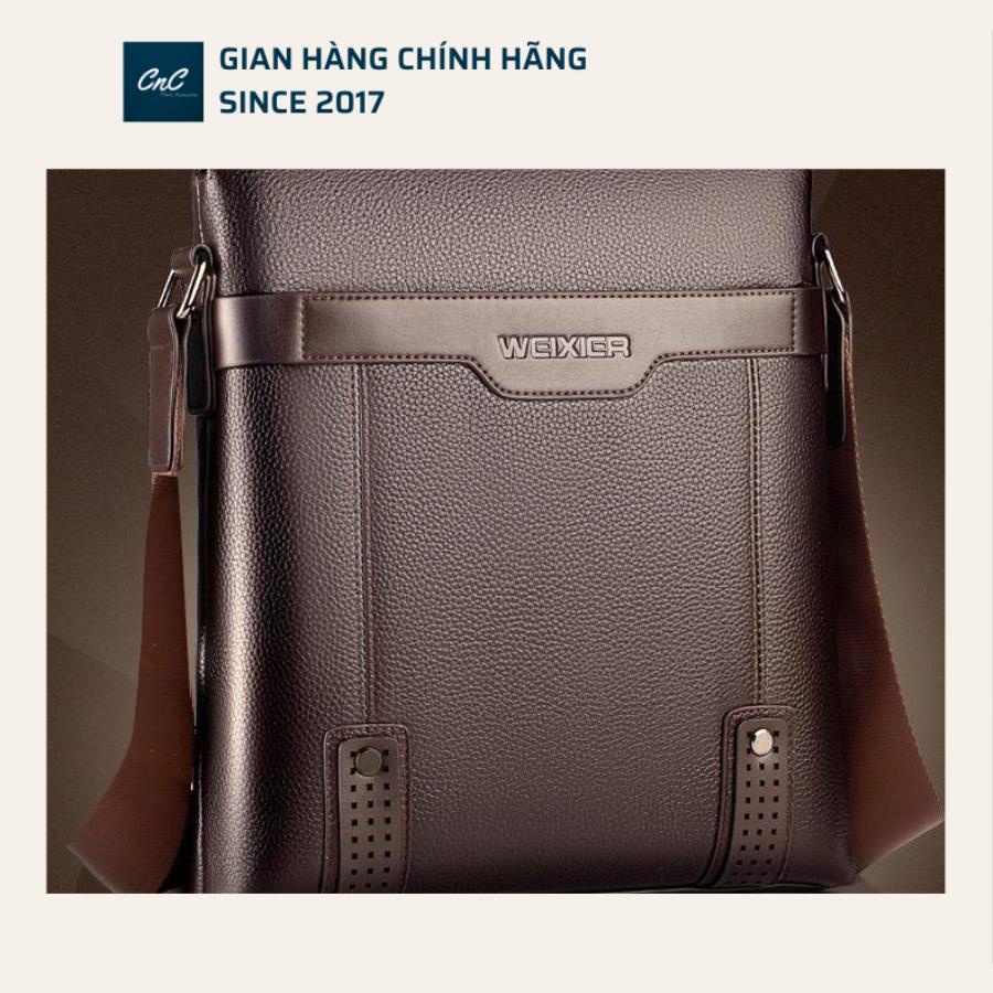 Túi đeo chéo nam CHICHI FASHION TDN25 nhập khẩu Hàn Quốc, da cao cấp, đựng ipad 8 inch, bảo hành 10 năm, hàng nhập