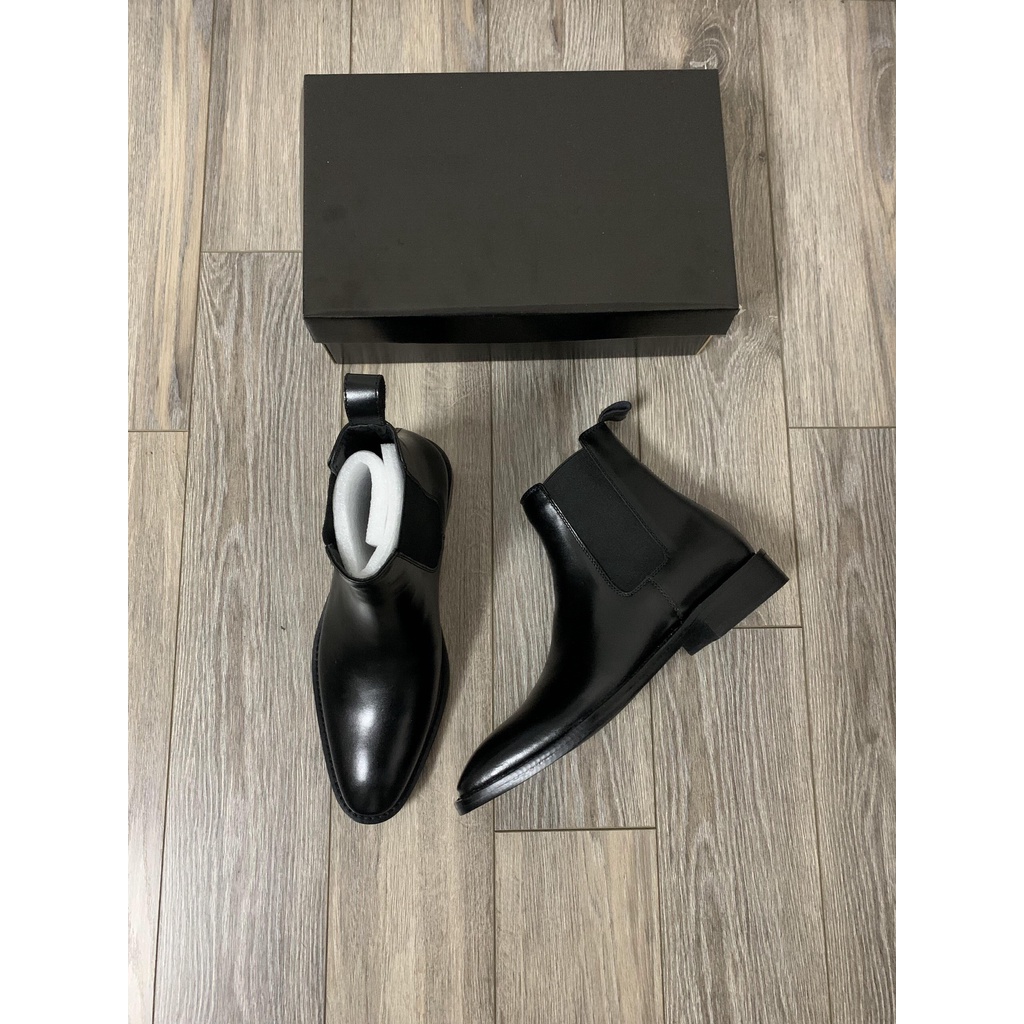 The Dakana Classic Chelsesa Boots Giày Bốt Nam Cơ Bản Da Bò Nhập Khẩu Nguyên Tấm Đế Khâu Thủ Công 3cm