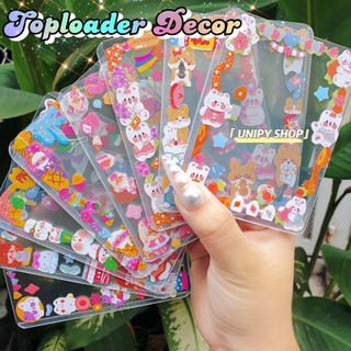 Toploader decor b8 siêu đáng yêu | thẻ đựng card idol kpop anime | trắng không ánh xanh ts