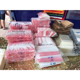 Set 100 túi Zip chỉ đỏ Size từ 00-6