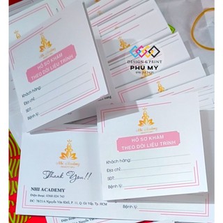 100 cuốn Sổ hồ sơ theo dõi liệu trình spa đóng cuốn ghim giữa đẹp