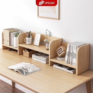 Kệ sách gỗ để bàn đa năng decor bàn học cực xinh thương hiệu UNLIMI - GP261