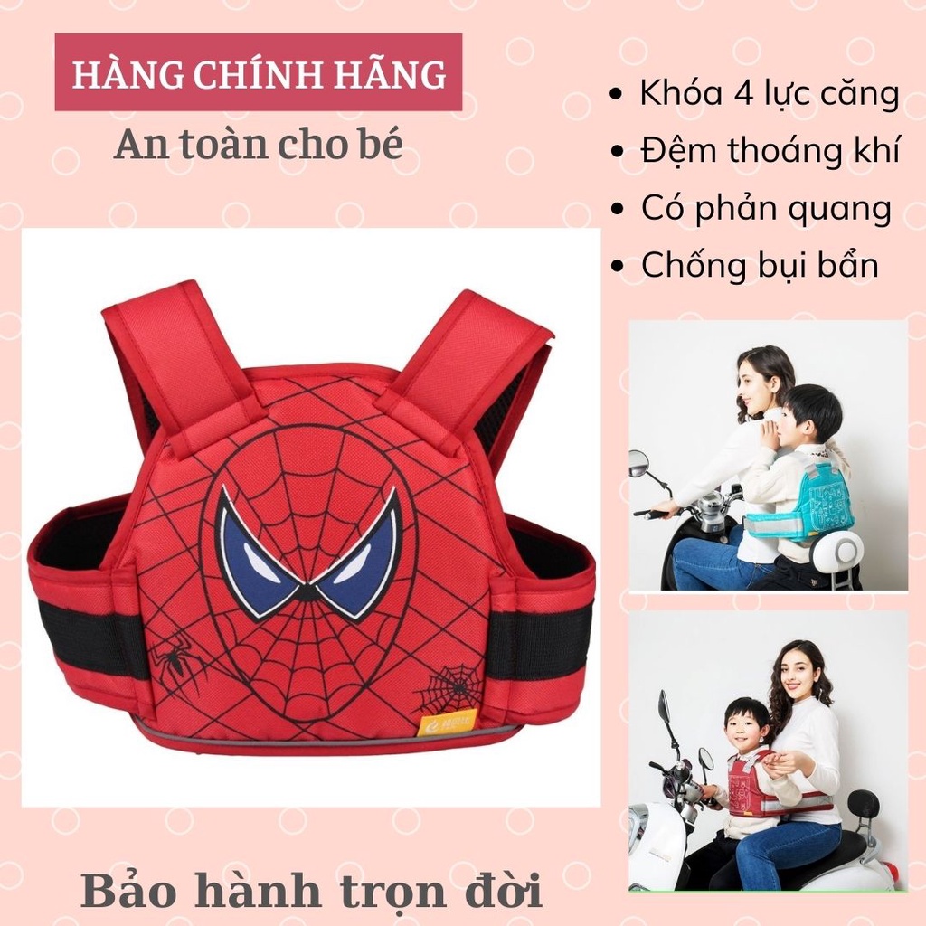 Đai đi xe máy, đai xe máy an toàn cho bé Hellobaby - Có phản quang -Thoáng khí - Chắc chắn - DXM4566 cho bé từ 1-10 tuổi