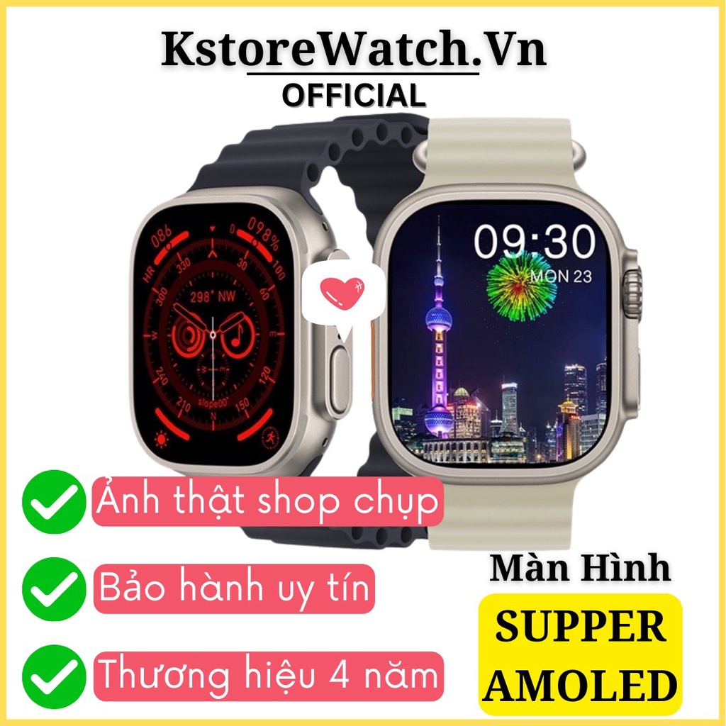 Đồng Hồ Thông Minh HK8 PRO MAX Màn Hình Supper Amoled 2.12 Inch Siêu Tràn Viền Cân Đối Hỗ Trợ La Bàn Theo Dõi Sức Khỏe