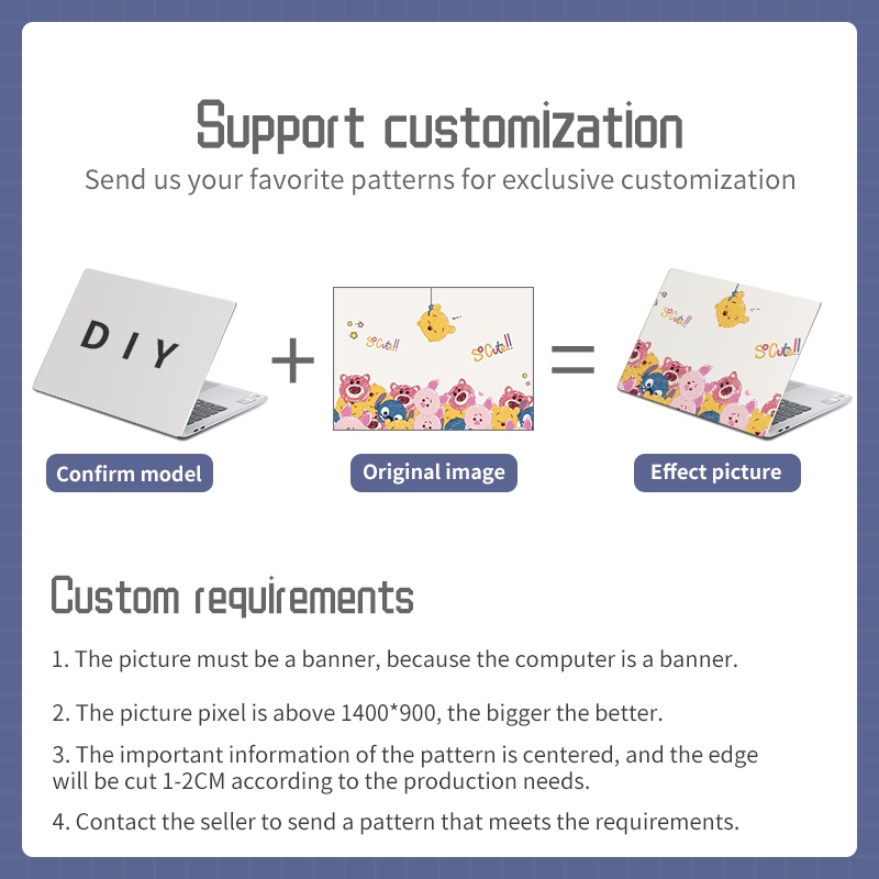 Bộ 2 Miếng Dán Trang Trí Laptop Họa Tiết Hoạt Hình Toy Story 12 / 13 / 14 / 15 / 17 Inch