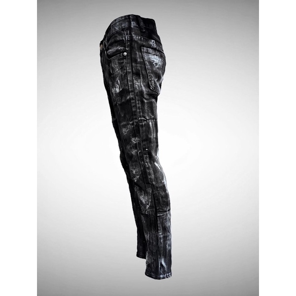 Quần Denim Jean Wax - Waxed Đen Trắng D2 fom skinny / Roy Design