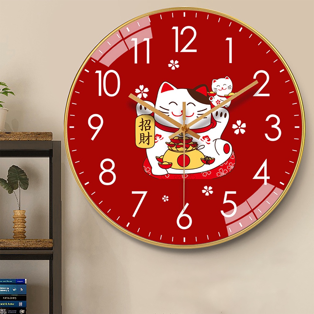 Đồng Hồ Treo Tường CHÂN THIỆN MỸ, Kim Trôi 30cm 35cm 40cm, Quà Khai Trương, Decor Trang Trí Nhà Cửa CDHT-01