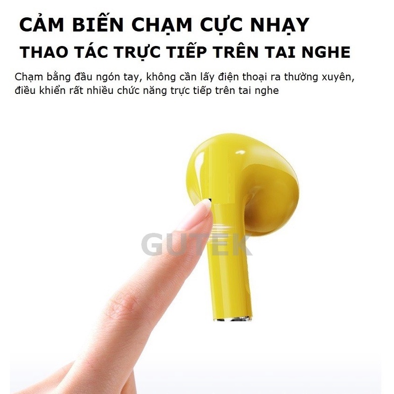 Tai nghe bluetooth không dây Gutek Pro13 tws v5.2 nút cảm ứng âm thanh HIFI có mic đàm thoại