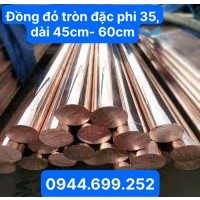 Đồng đỏ tròn đặc, phi 35mm, dài 45cm- 60cm