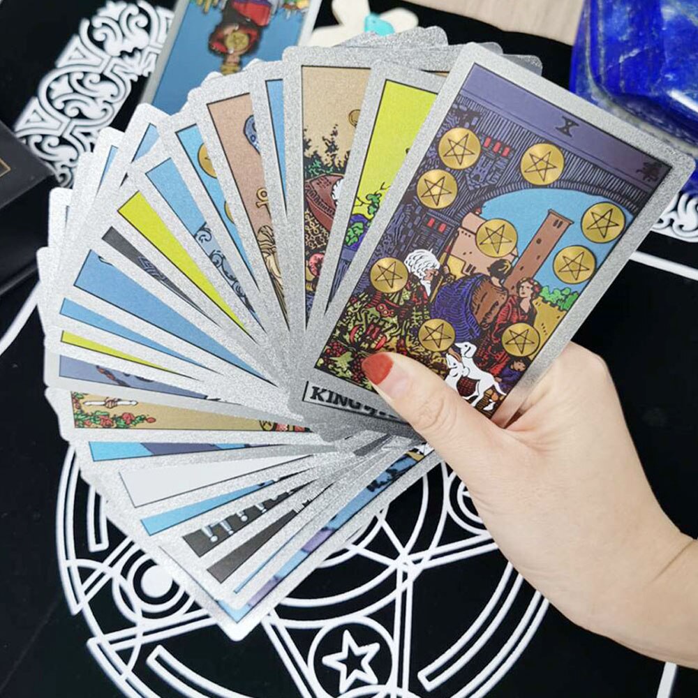 Bộ bài Gold foil Tarot The Fool  thẻ nhựa phiên bản Cao Cấp