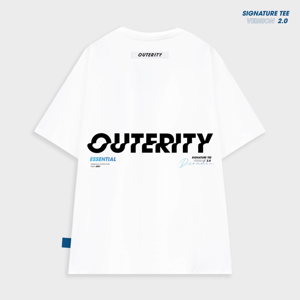Áo thun nam nữ local brand unisex Outerity Signature ver2.0 ORP140 ( rẻ )