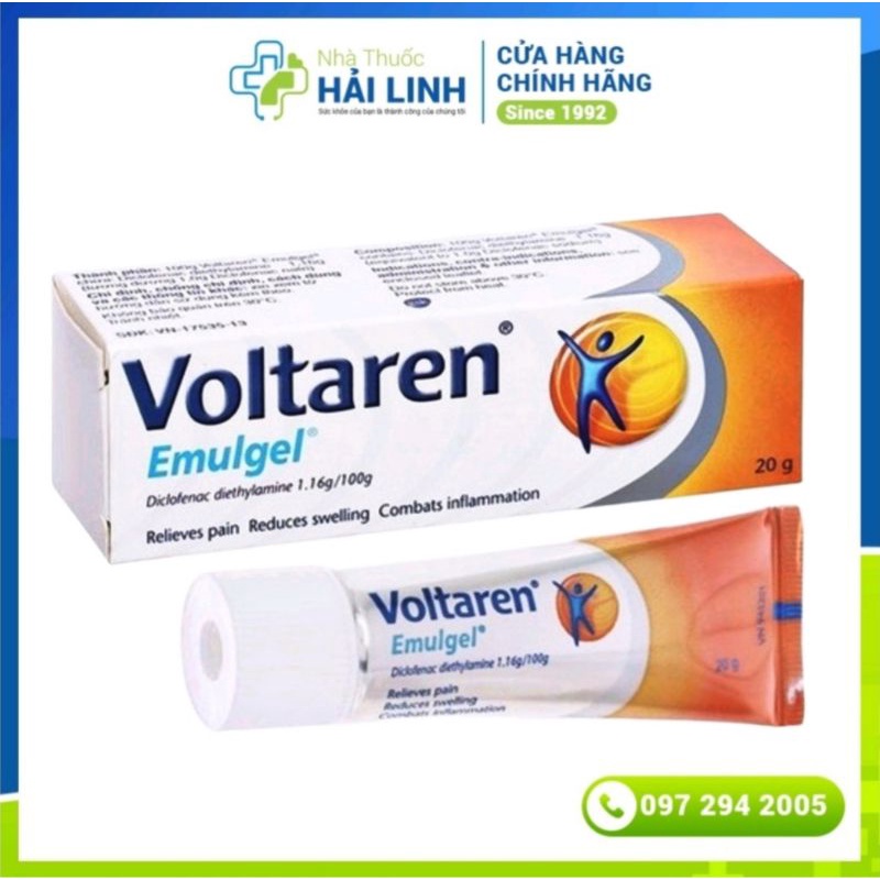 Voltaren Emulgel ⚡ Tặng quà ⚡ Tuýp 20g Giúp giảm đau nhanh Hiệu quả