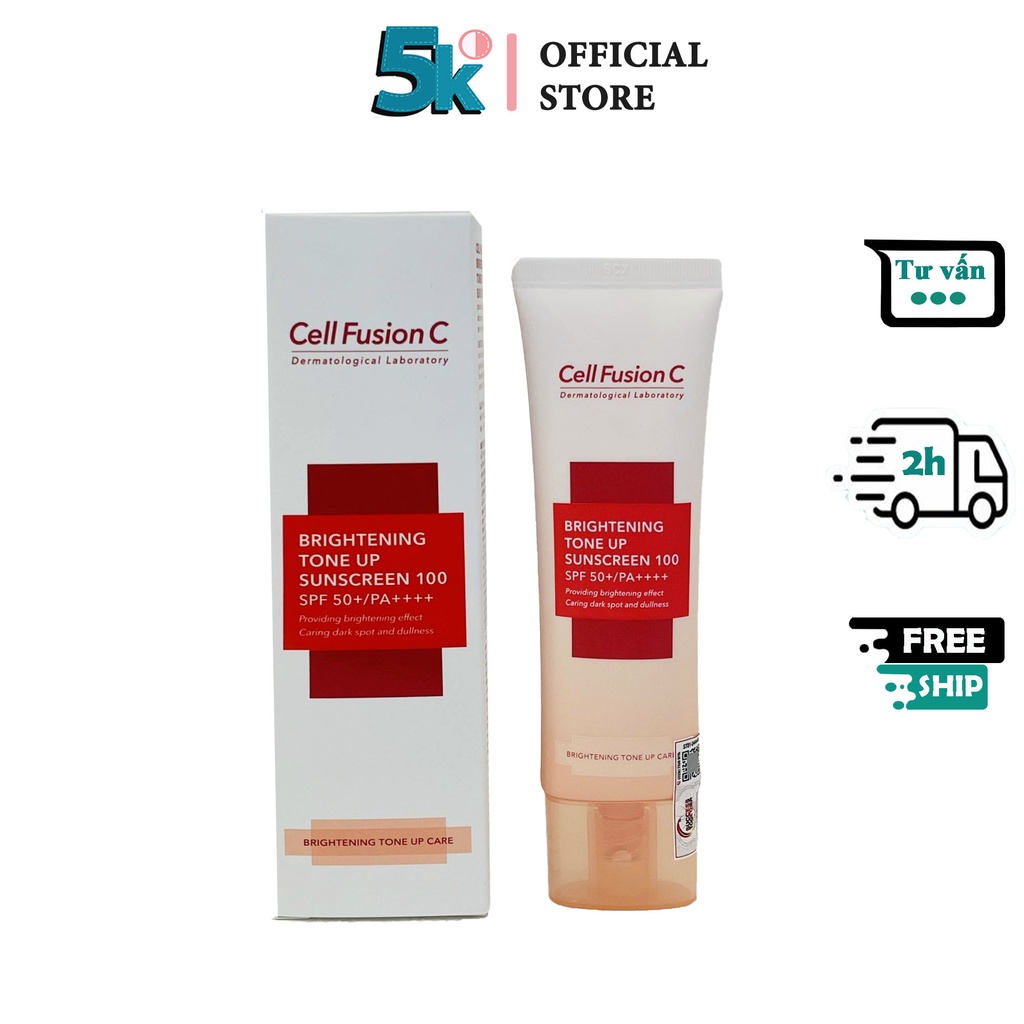 Kem Chống Nắng Dưỡng Trắng Nâng Tone Cell Fusion C Toning Sunscreen 100 SPF50+/ PA++++