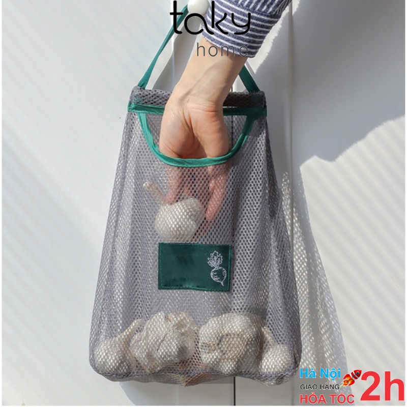 Túi Lưới Đa Năng, Đựng Hành Tỏi, Hoa Quả Cho Nhà Bếp, Túi Đựng Mỹ Phẩm, Vật Dụng Cá Nhân. TakyHome 5252