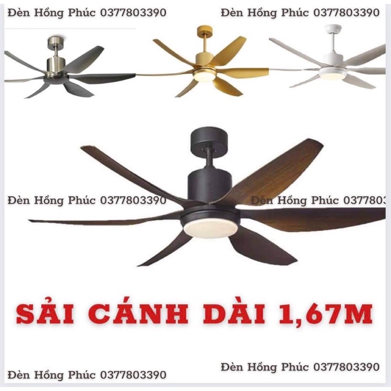 Quạt Trần 6 Cánh động cơ lõi đồng có bảo hành chính hãng công ty