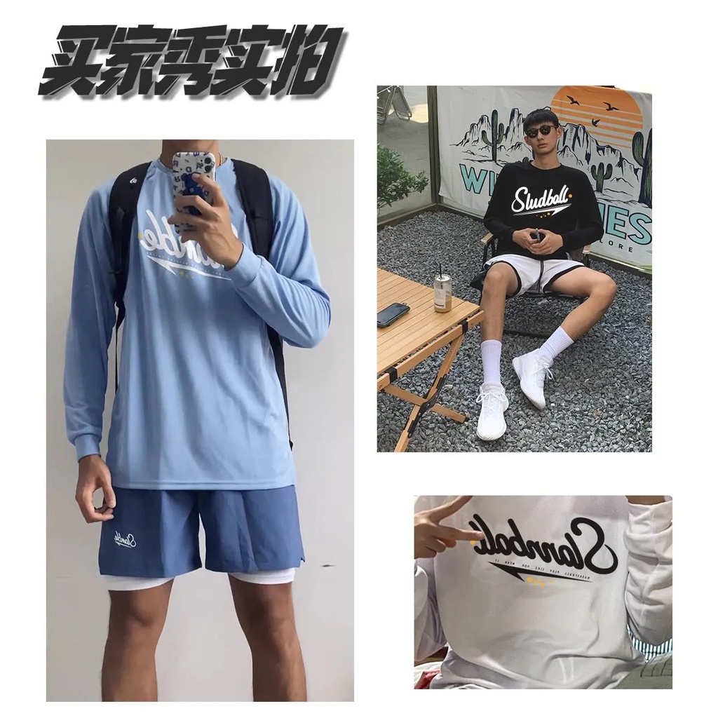 Áo thun thể thao nam tay dài nhanh khô đơn giản thời trang