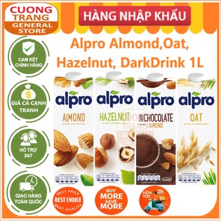 Thức uống hạnh nhân, yến mạch Alpro Almond drink original nguyên chất bổ dưỡng 1l