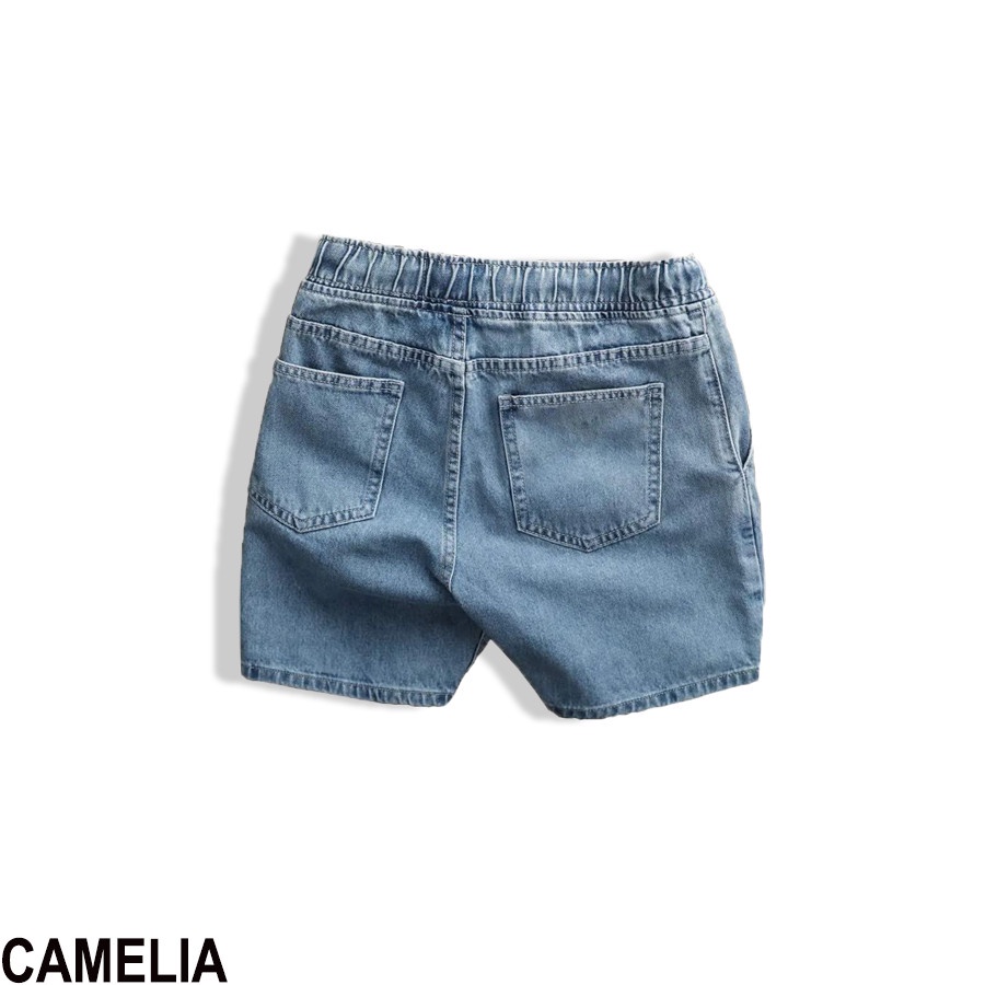 Quần Short Jean  Nam Cao Cấp 2 màu Xanh và Xám , form Slimfit trên gối, co giãn