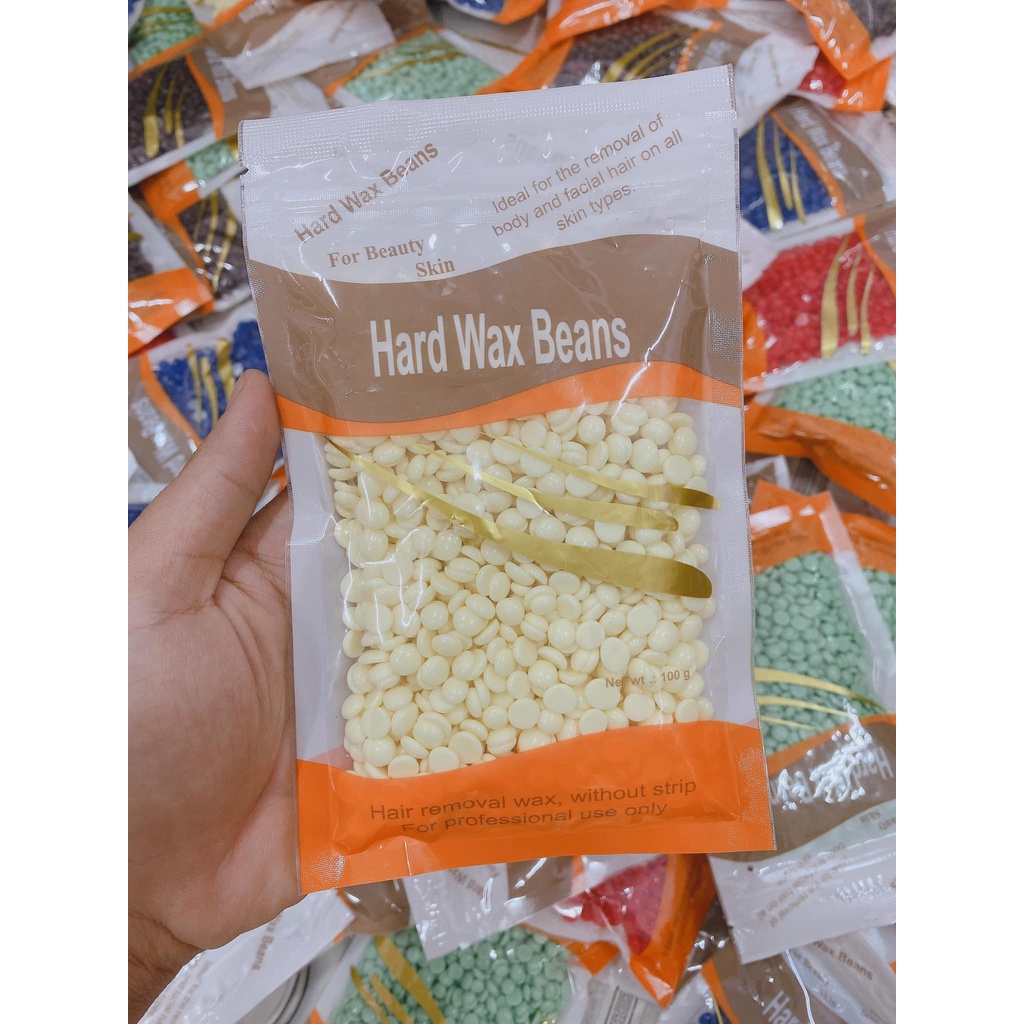 100g SÁP WAX LÔNG NÓNG HẠT ĐẬU HARD WAX BEAN Giao màu ngẫu nhiên