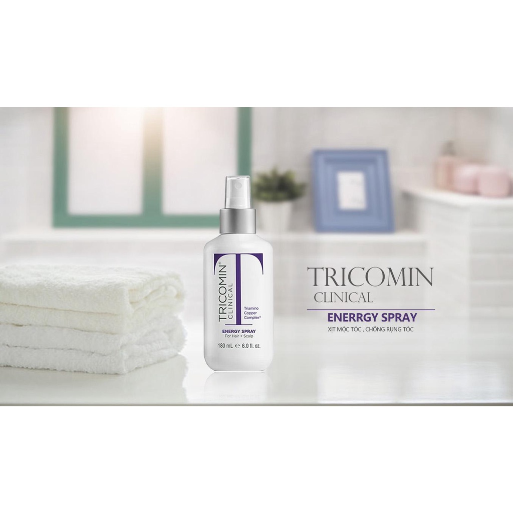 Neova Tricomin Energy Spray - Xịt Ngăn Ngừa Rụng Tóc, Làm Dày Và Mọc Tóc 180ml