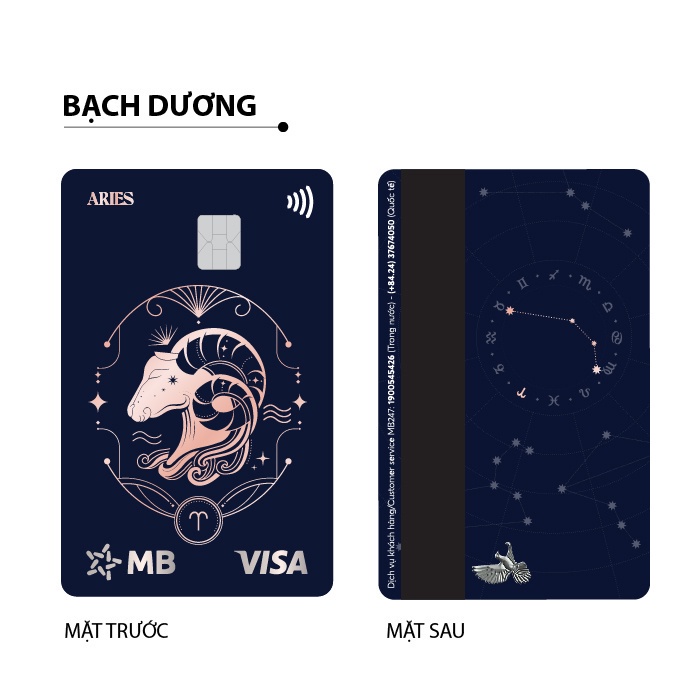 Thẻ rút tiền đa năng MB Bank Hi Collection - Thẻ 12 Cung Hoàng Đạo