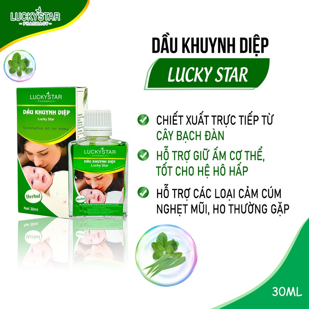 Dầu Khuynh Diệp Mẹ và Bé Lucky Star 30ml