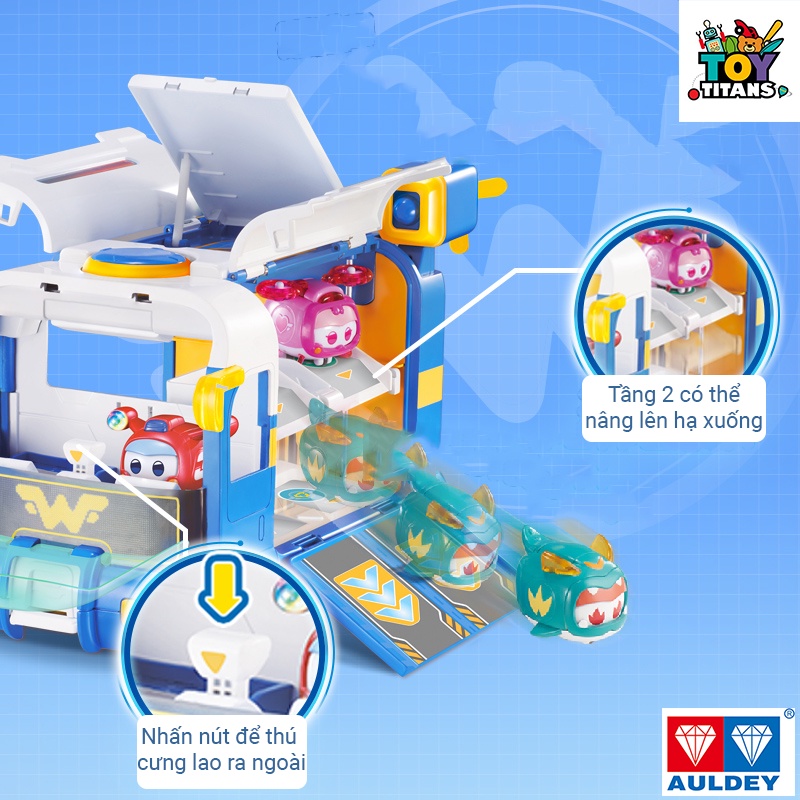 Đội bay siêu đẳng SUPERWINGS - Xe Thú Cưng Siêu Cấp - Chứa được 10 thú cưng siêu cấp cho bé mang đi dễ dàng