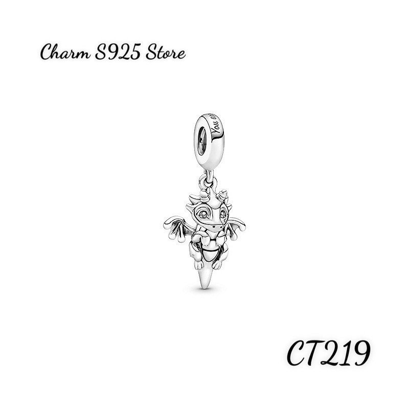 CHARM PAN ALE TREO KHỦNG LONG BẠC S925 CAO CẤP