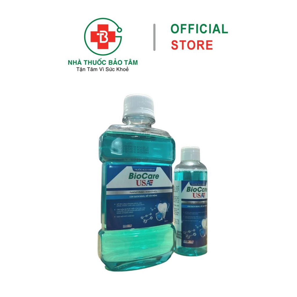 Nước Súc Miệng Nano Bạc, Menthol BioCare USA