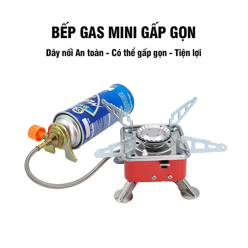 Bếp Gas Mini Công Suất 2800W Kèm Dây Nối Bình Ga An Toàn Bếp Ga Du Lịch Dã Ngoại Gấp Gọn Tiện Lợi NA72