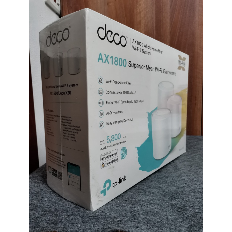 Bộ Phát Wifi Mesh TP-Link Deco X20 Chuẩn Wifi 6 AX1800Mbps -1 cái. Vui lòng đọc kỹ phần mô tả và xem video | BigBuy360 - bigbuy360.vn