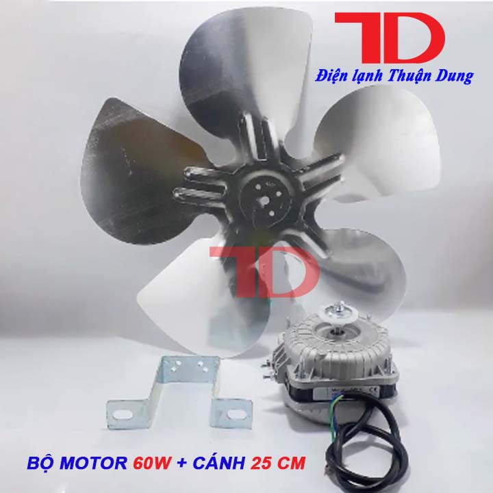 Bộ Motor quạt 220V + cánh nhôm + chân giá - Điện Lạnh Thuận Dung