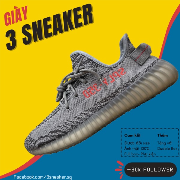 Giày Adida Yz Boost 350 V2 Beluga 2.0, Yz 350 Nâu Mắm Tôm; FullBox, Full Phụ Kiện