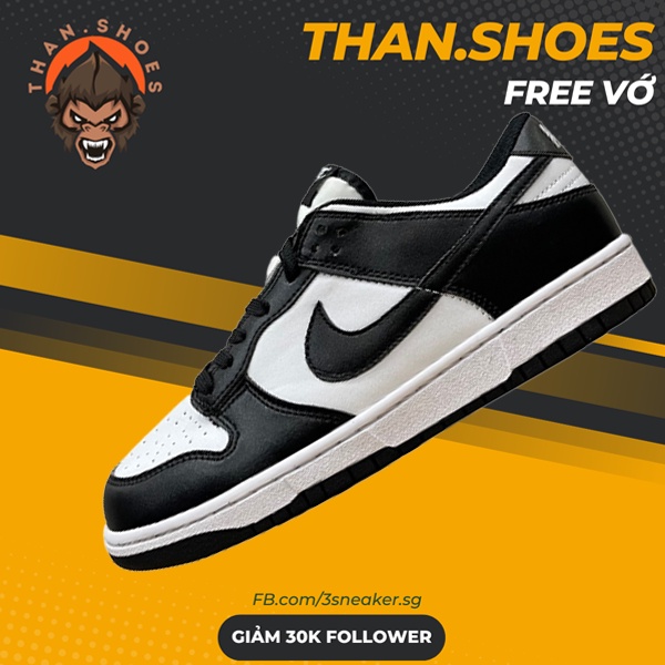 Giày Dunk Low Next Nature White Black, SB Panda Đen Trắng - Than.Shoes