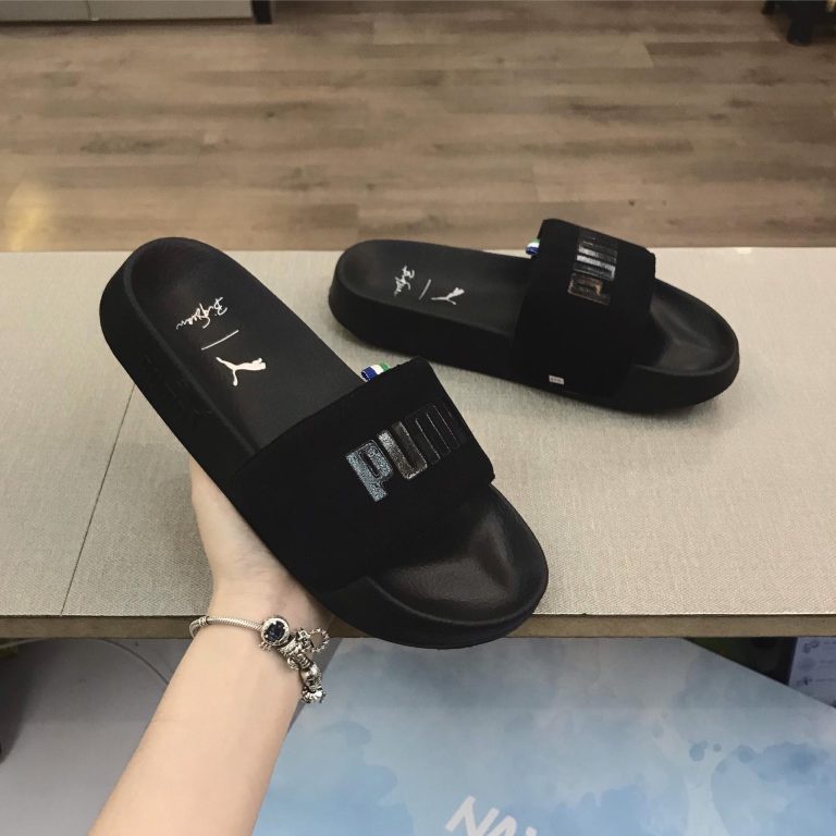 Dép Quai Ngang Chính Hãng Puma Suede Leadcat Sandals Black V2 Bigsean Shop Xám Store