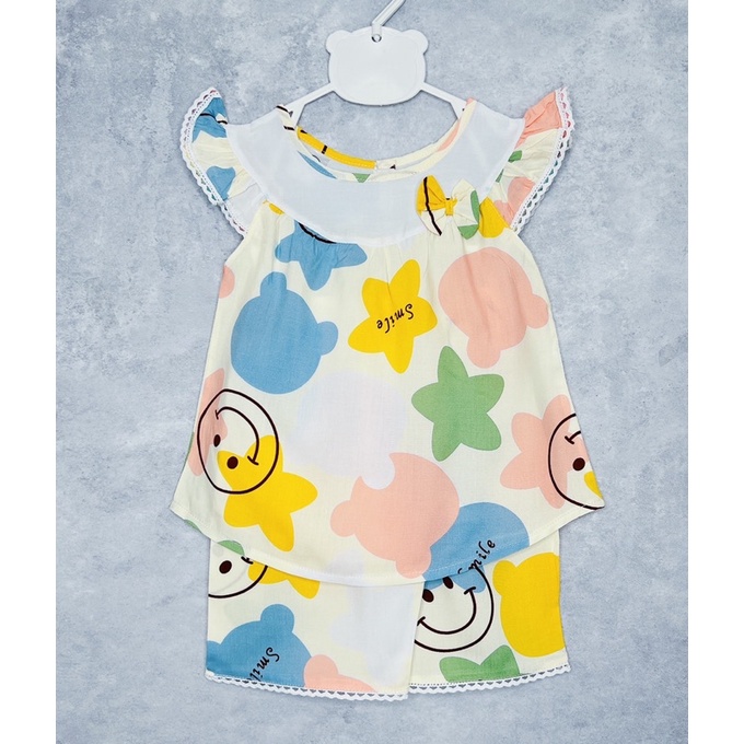 Bộ tole/lanh thiết kế KN Kids - bé gái lửng