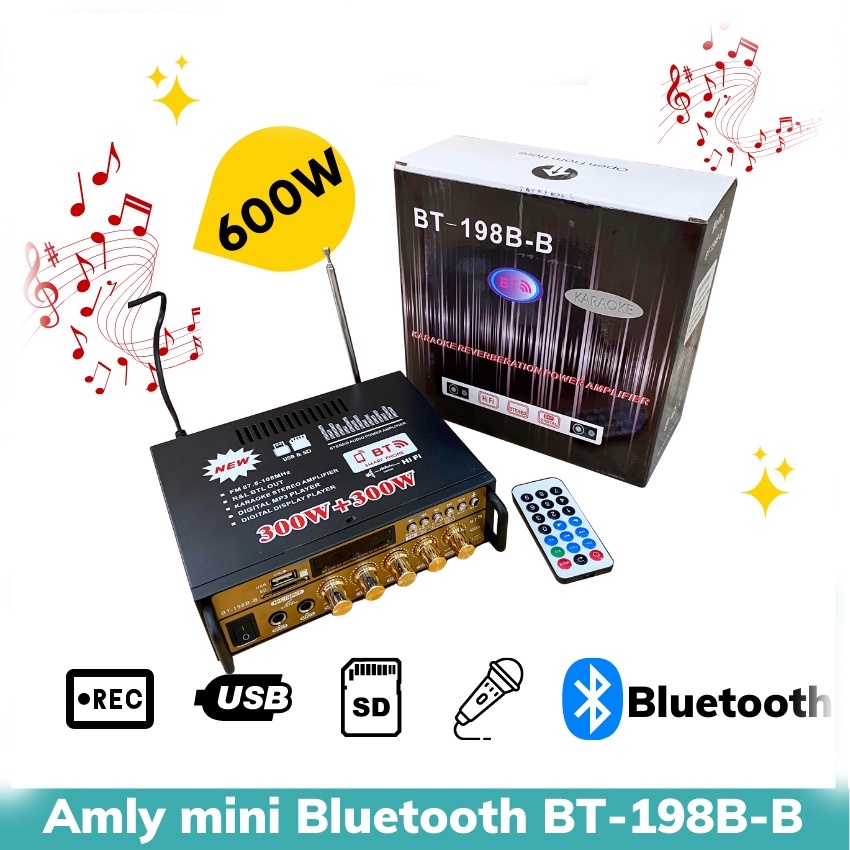 Amly Karaoke Mini- Amly Mini Bluetooth BT-298A phiên bản cao cấp, chức năng đa dạng - Bảo hành lỗi 1 đổi 1