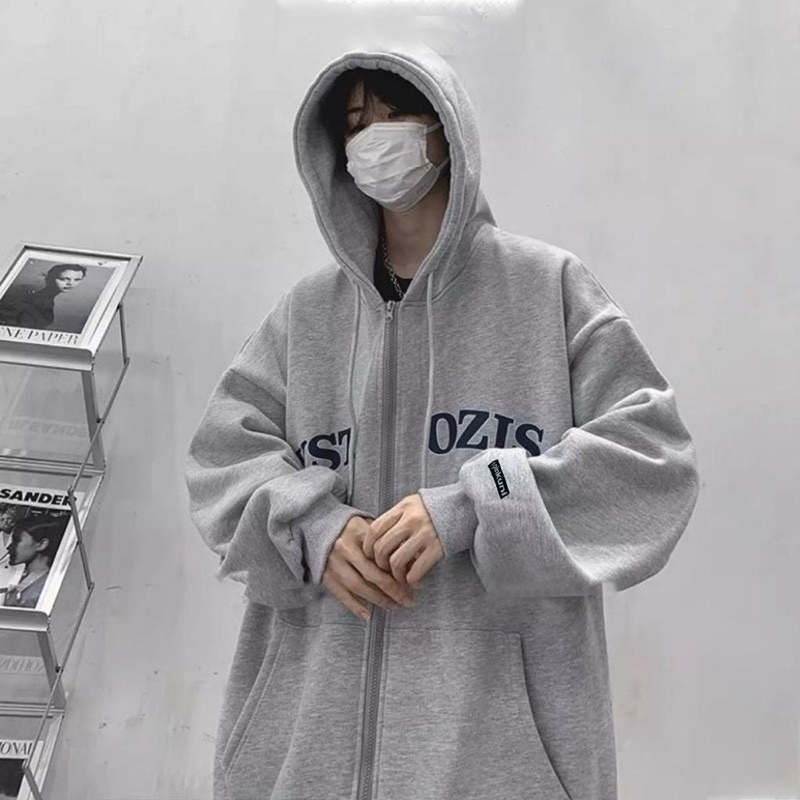 Áo KHOÁC Zip nỉ bông Unisex form rộng YSTA OZIS