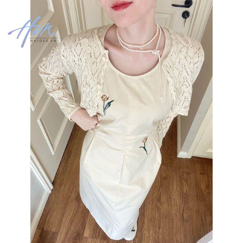 Đầm Dáng Dài Thời Trang Mùa Thu Phong Cách Hàn Quốc Dành Cho Nữ