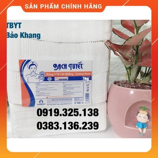 Bông gòn cắt miếng sẵn bạch tuyết gói 1kg