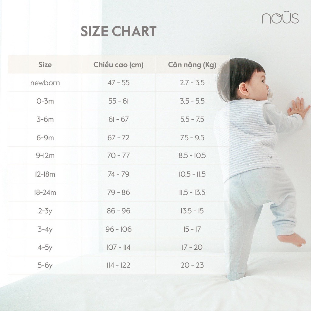 NOUS bộ cộc cho bé trai bé gái nous kids