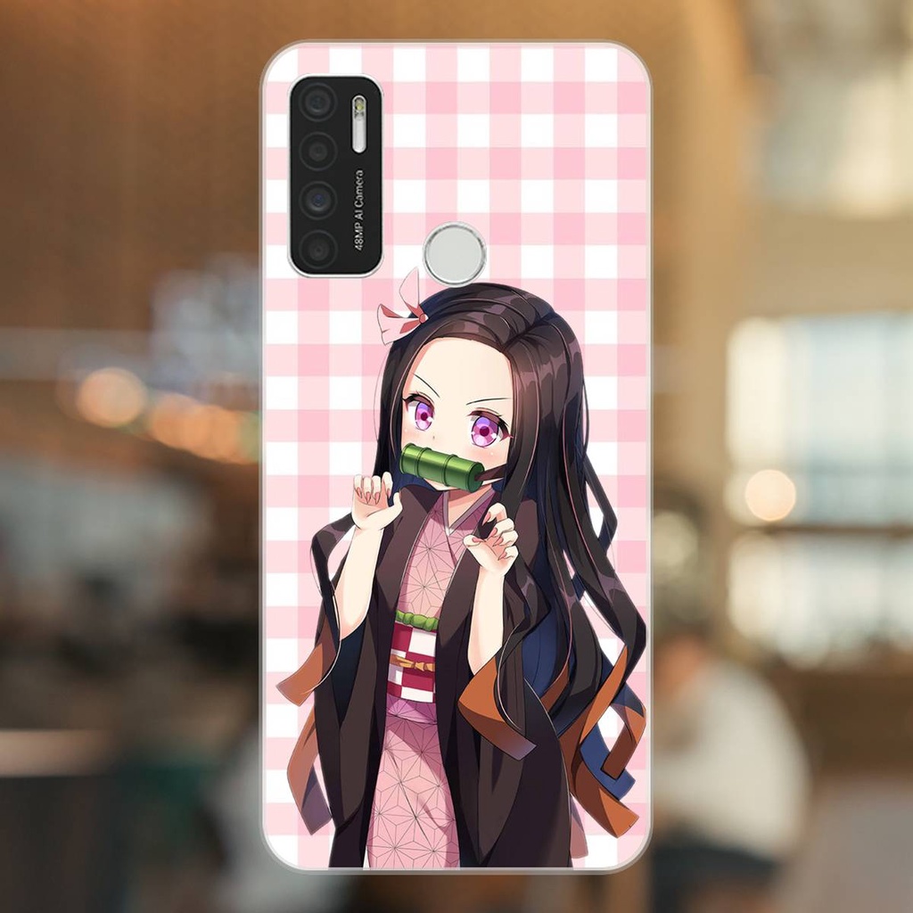 Ốp lưng điện thoại Vsmart Live 4 dẻo trong Nezuko Kimetsu no Yaiba