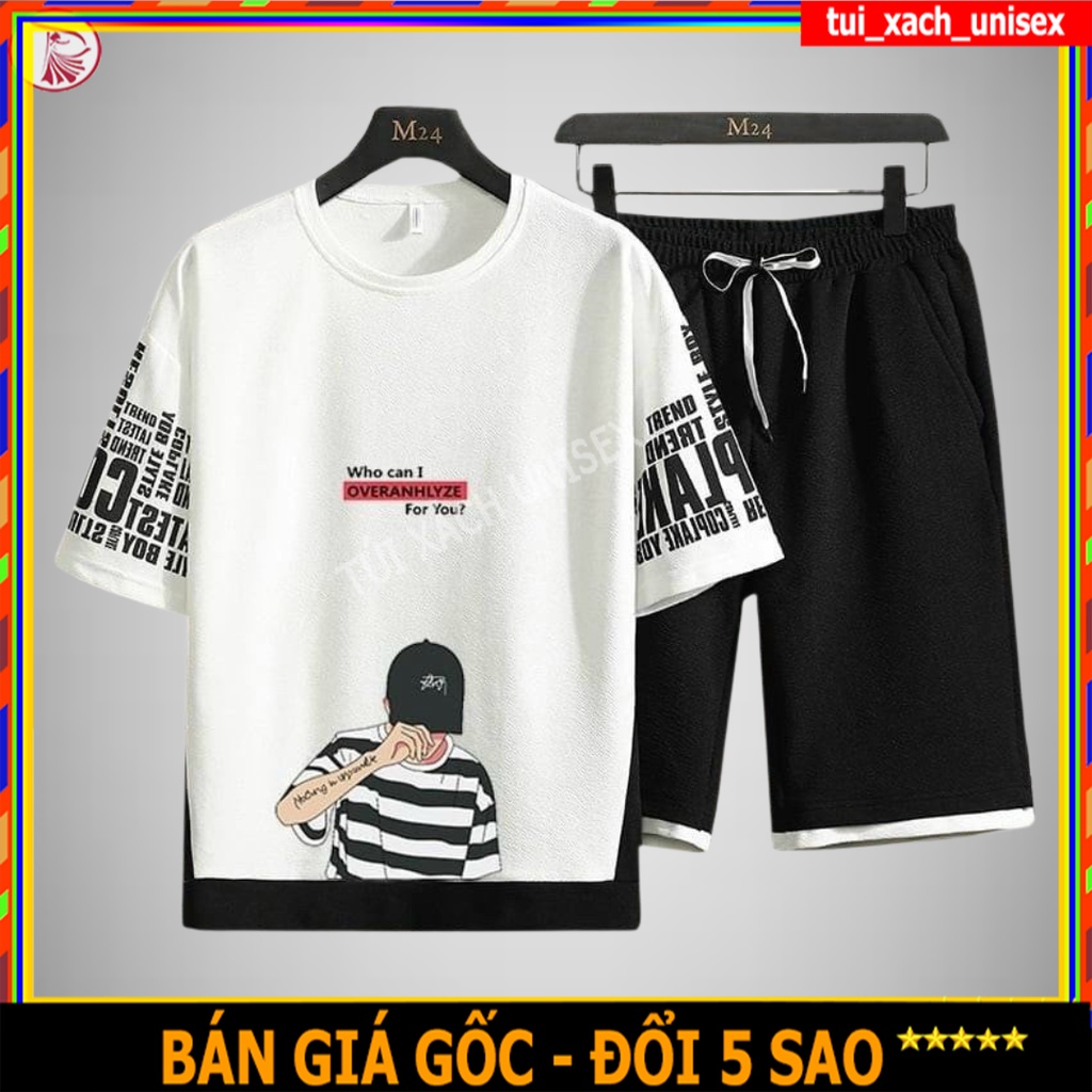 ❤️ BỘ THỂ THAO NAM NỮ ❤️ ĐỒ THUN UNISEX IN CHỮ WHO CAN I MẶC NHÀ MÁT NHẸ