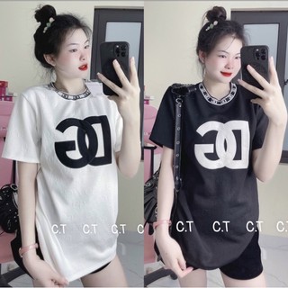 Áo phông xốp dập nổi D.C thêu /Ảnh thật fom 75kg