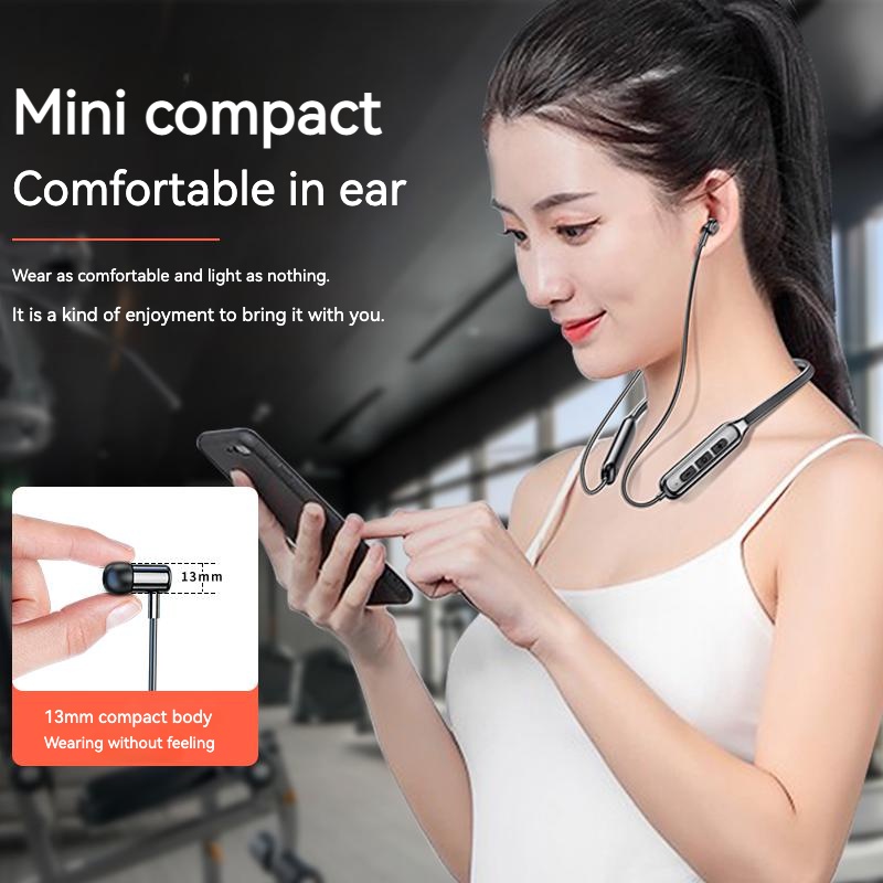 Tai Nghe Nhét Tai Đeo Cổ OKSJ-A4p Tai nghe bluetooth thể thao Bluetooth Không Dây Chơi Nhạc MP3