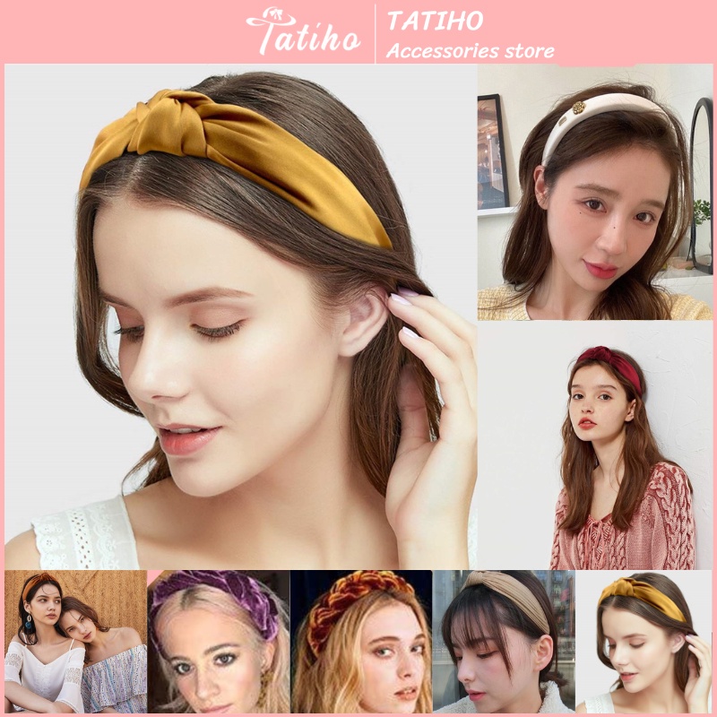 Cài tóc băng đô Santi Tuban Unisex hoạ tiết da dạng phong cách hàn quốc dễ thương nhiều màu sắc - Mã BD024